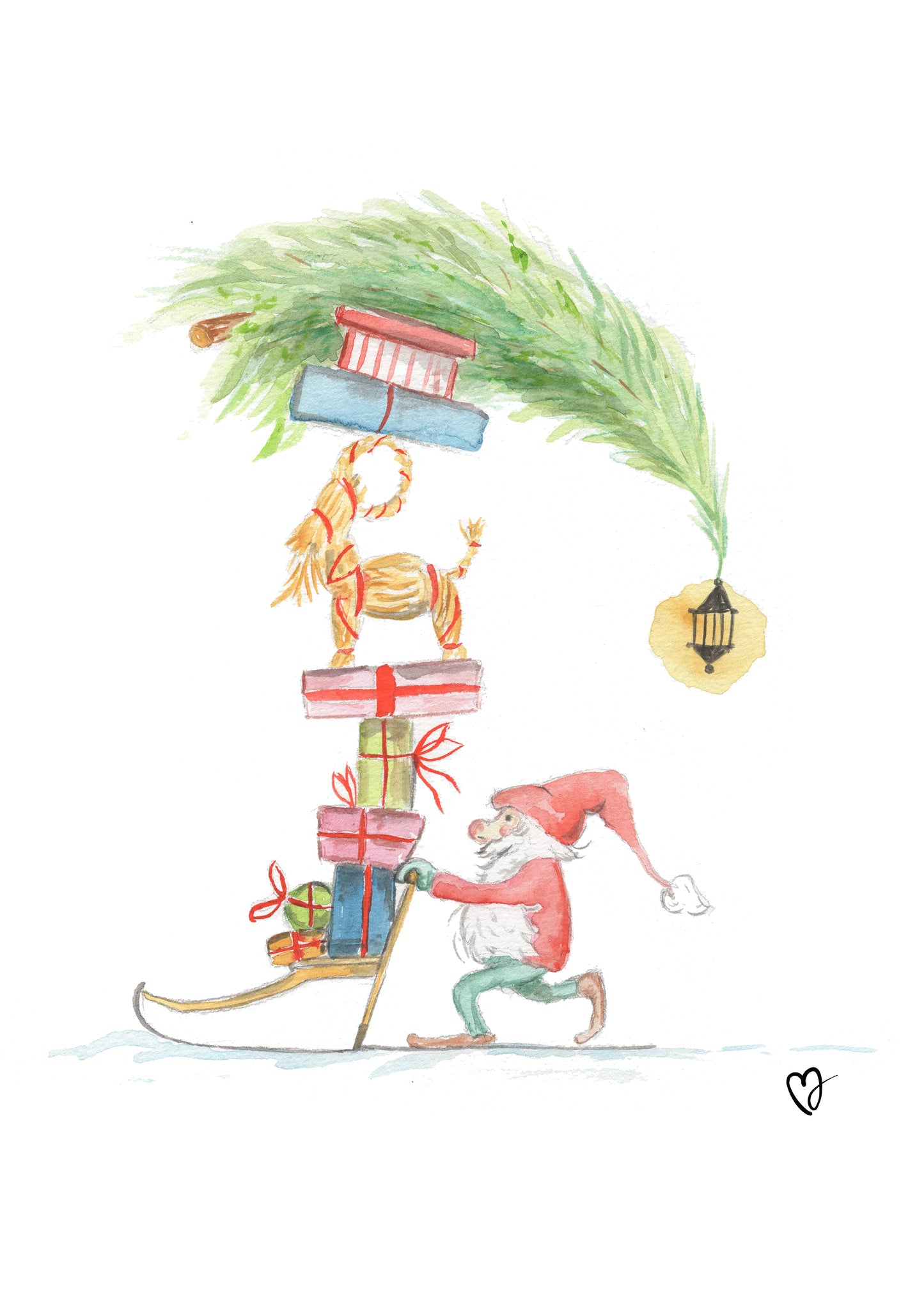 Tomte med spark