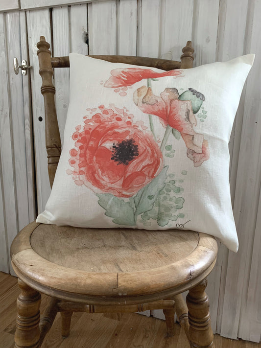 Kuddfodral - Vallmo 45x45cm