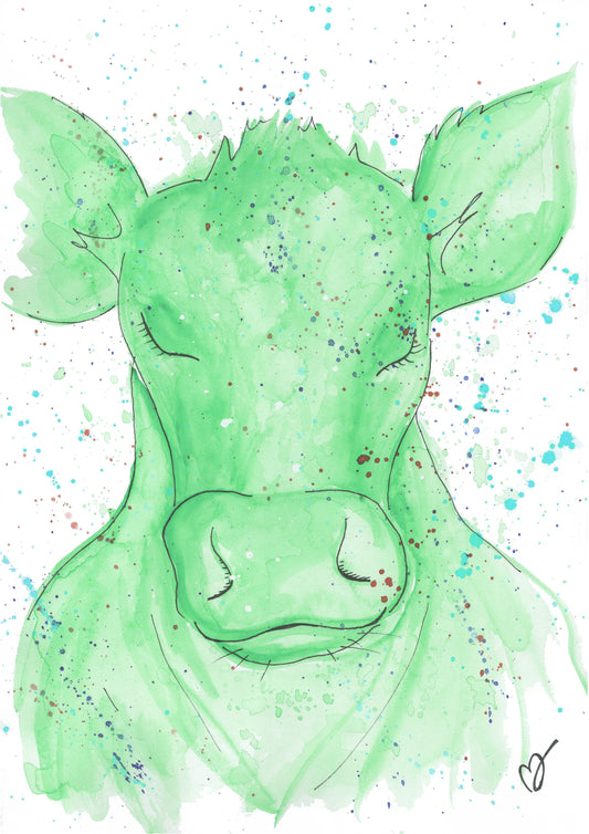 Pop Art Cow (Grön)