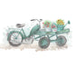 Flakmoped med blommor