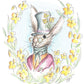 Mr Francis Rabbit med påskliljor