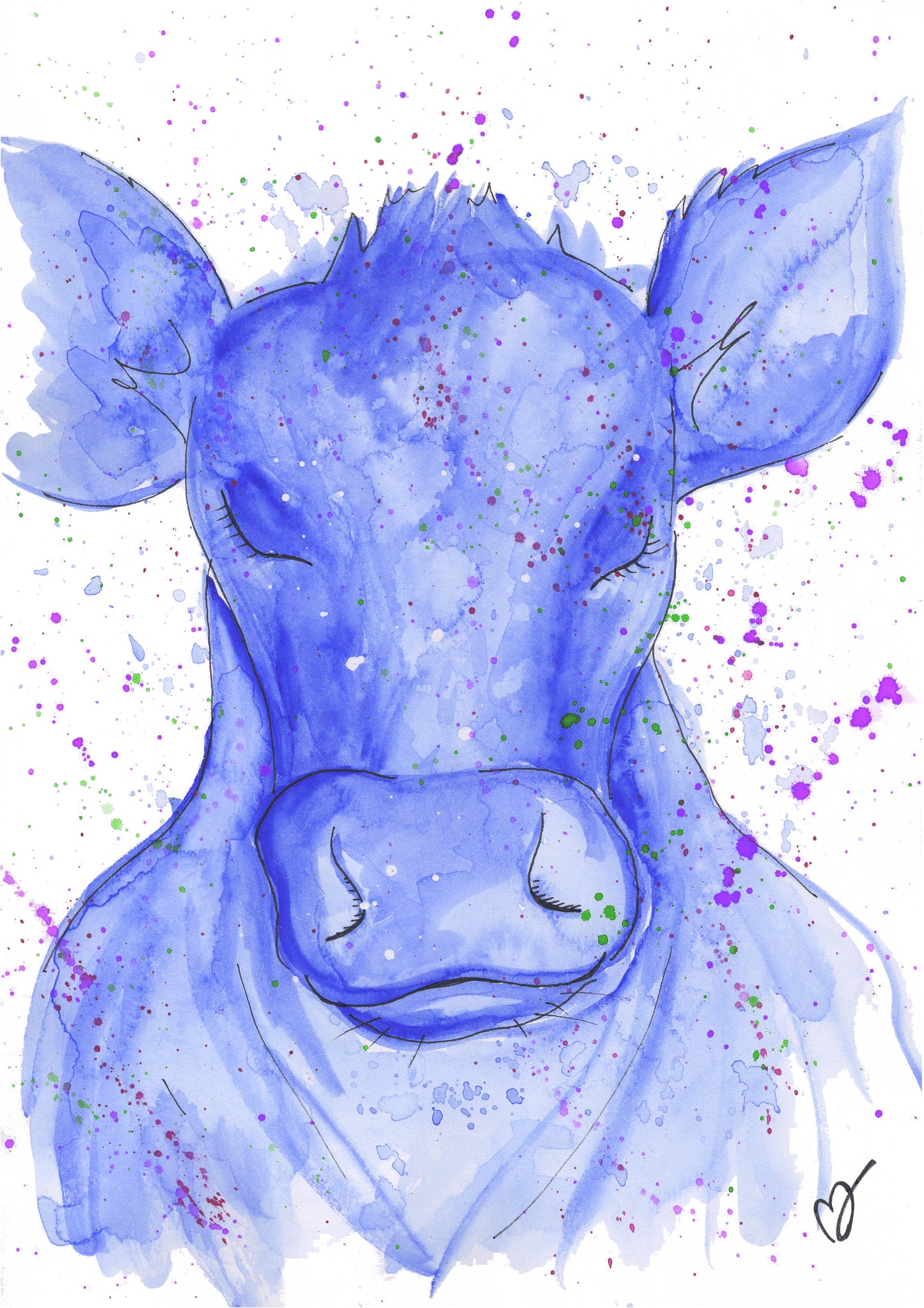Pop Art Cow (Blå)
